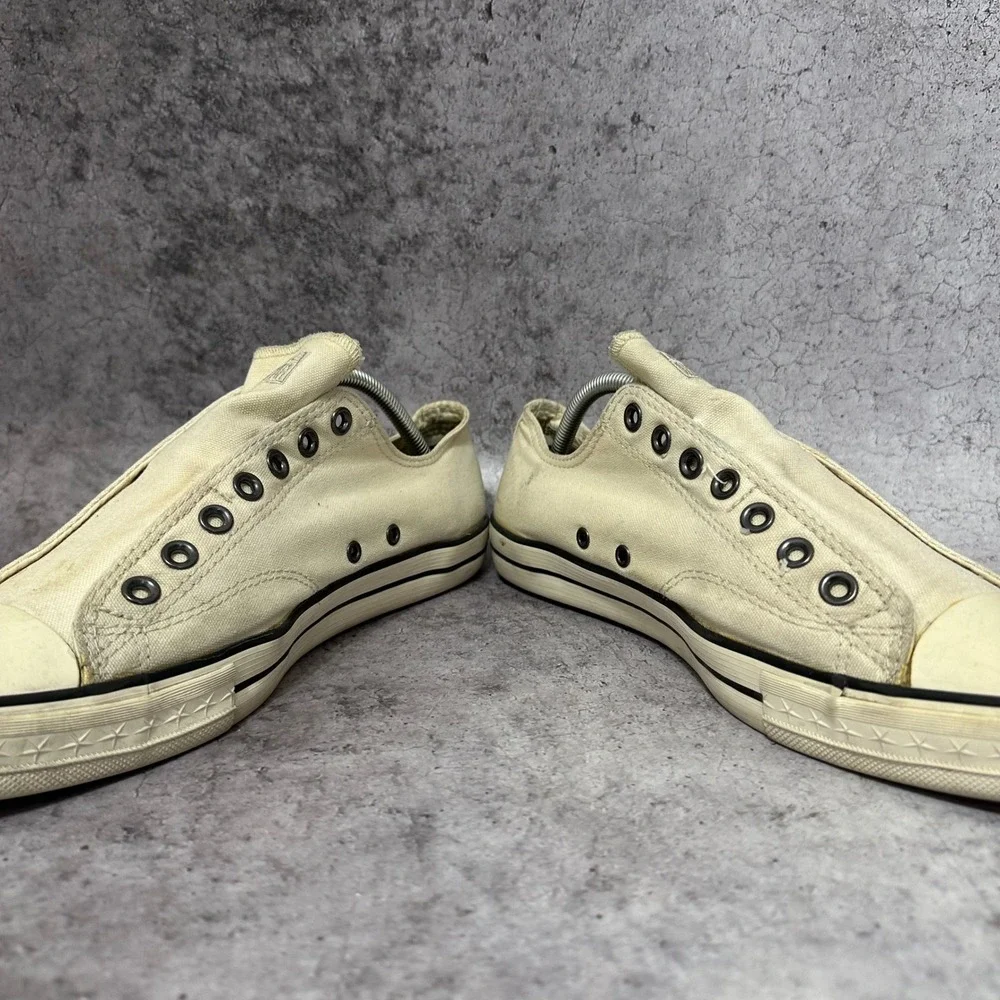 Converse John Varvatos Men 10.5 Natural Laceless Low Top 114283 All Star Sneaker